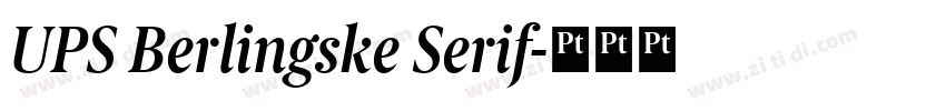 UPS Berlingske Serif字体转换